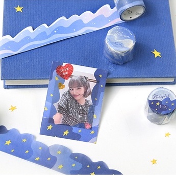 Washi Tape Cuộn Dễ Thương Dùng Trang Trí Sổ, Toploader, Hình - Hidair shop