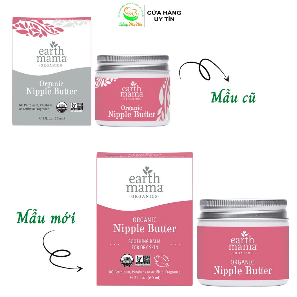 Kem bôi nứt đầu ti hữu cơ Earth Mama Organic Nipple Butter Date 2024.