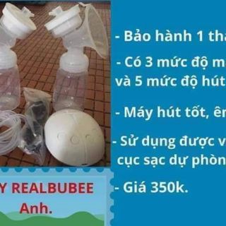Máy hút sữa điện đôi Real bubee