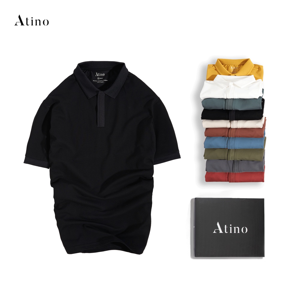 Áo Polo Nam ATINO thanh lịch vải cá sấu Cotton cao cấp thoáng mát trẻ trung chuẩn form regular APL2101 | BigBuy360 - bigbuy360.vn