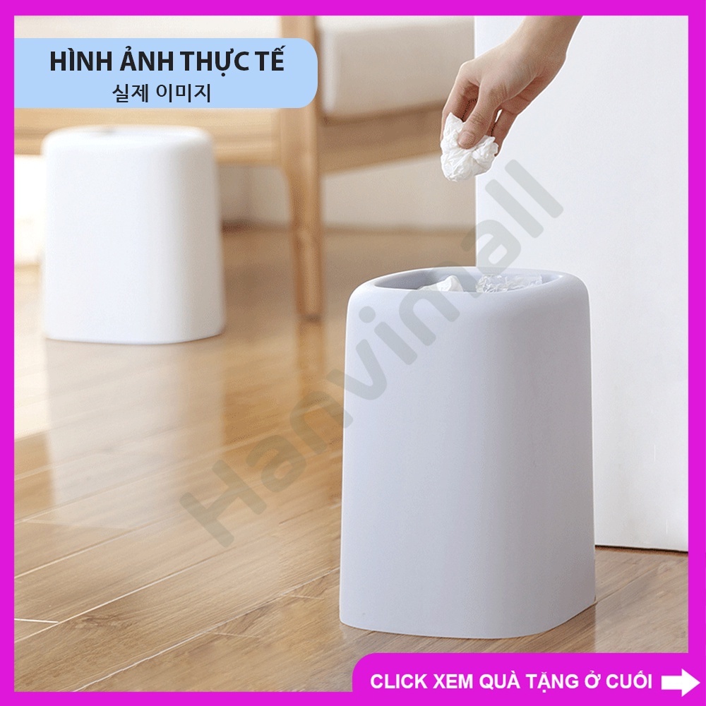 Thùng rác nhỏ Thùng rác 2 lớp Thùng đựng rác nhà bếp, phòng ngủ, văn phòng - hàng nhập khẩu bền tốt