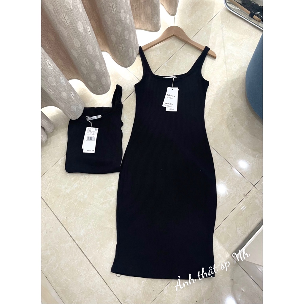 VÁY BODY 2 DÂY MÀU ĐEN CHO NỮ