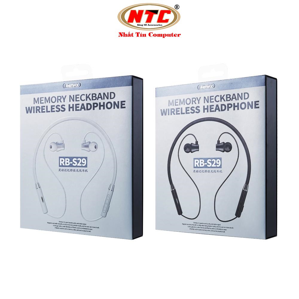 Tai nghe bluetooth thể thao Remax RB-S29 Wireless V5.0, pin dùng 9H liên tục - Hãng phân phối chính thức