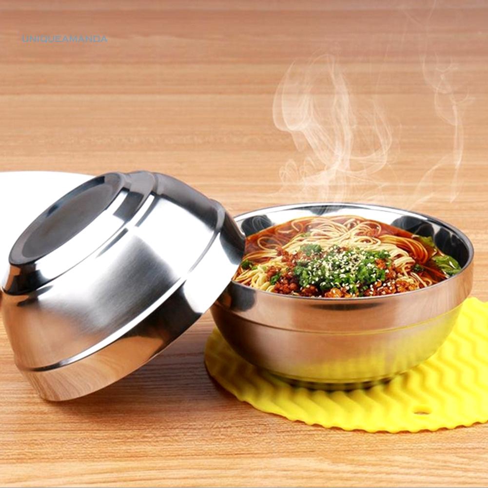 Tô đựng thức ăn bằng inox 2 lớp cách nhiệt chống nóng cho bé