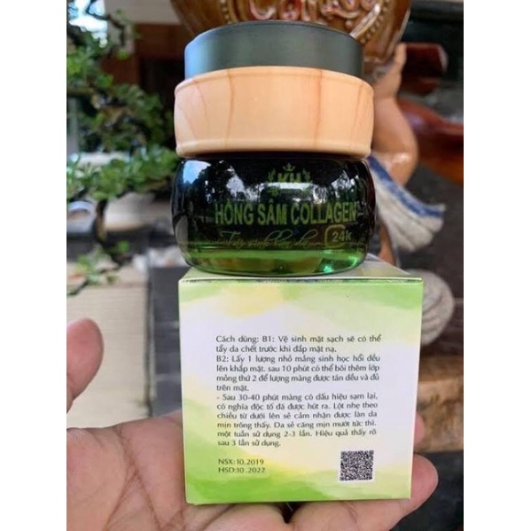 Mặt nạ hồng sâm collagen Kim Hoàng chính hãng khử nám, tàn nhang dưỡng da trắng sáng căng mịn