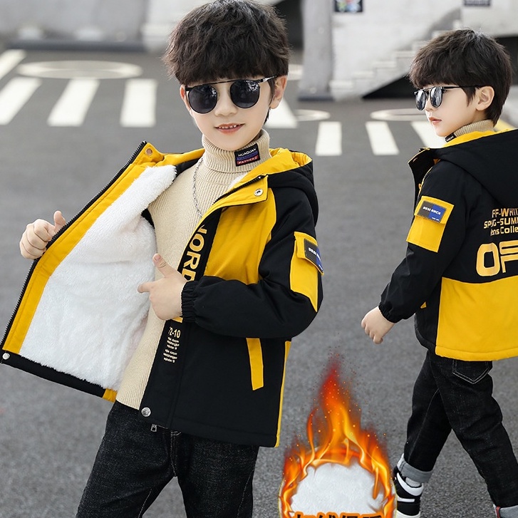 Áo khoác Jacket bé trai 2 lớp Phong Cách Hàn Quốc