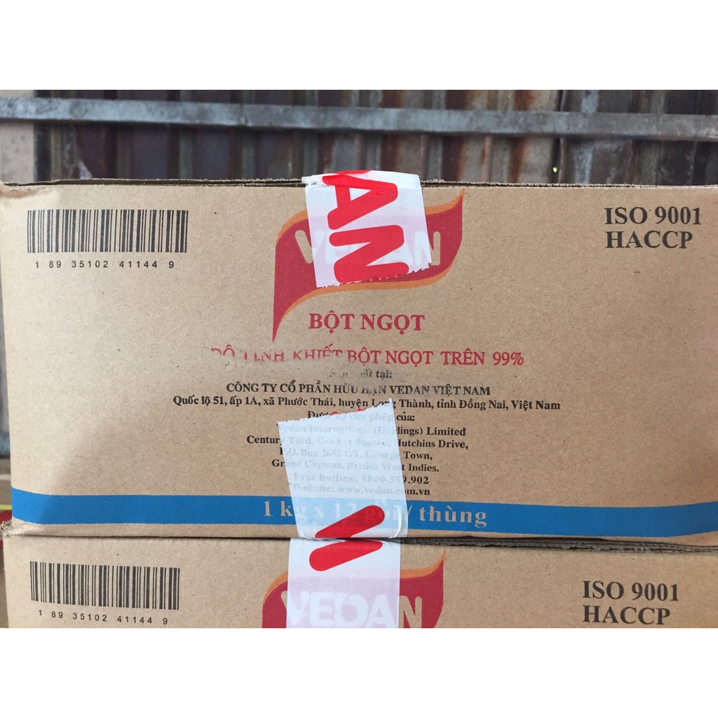 Bột ngọt Vedan 1kg hạt nhỏ - Thùng 12kg.