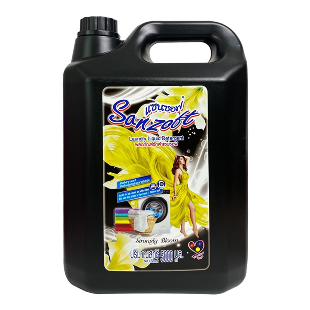 Giặt xả nước hoa Thái Lan SANZOFT 5000ml Strongly bloom hương huyền bí - can đen