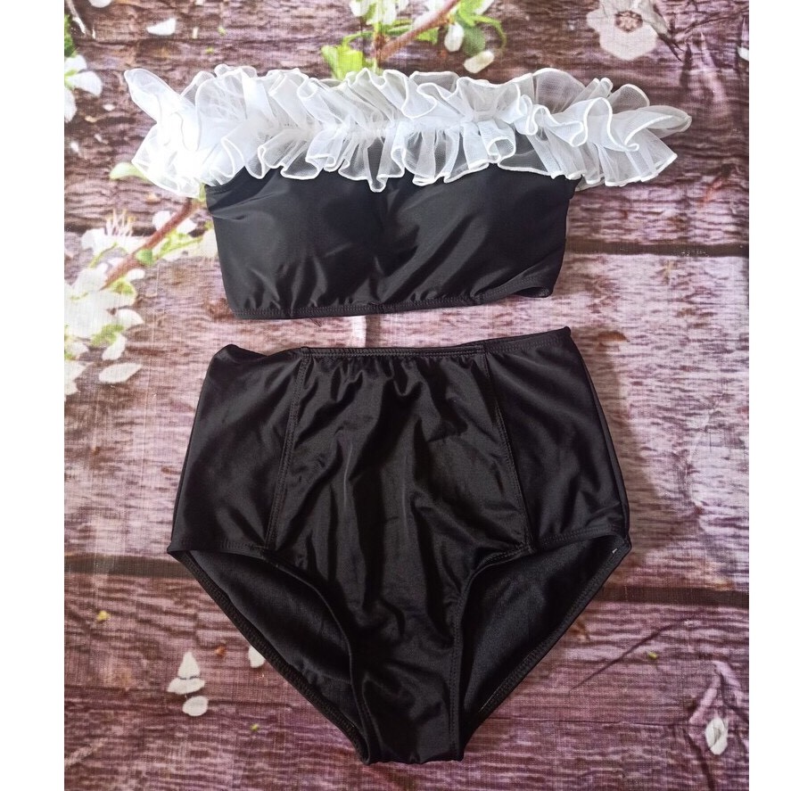 BIKINI Bèo Nhún Trễ Vai - BIKINISTORE - Màu Đen | BigBuy360 - bigbuy360.vn
