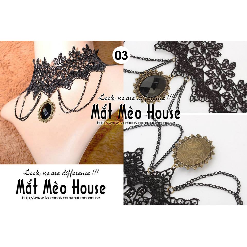 Vòng cổ ren gothich
