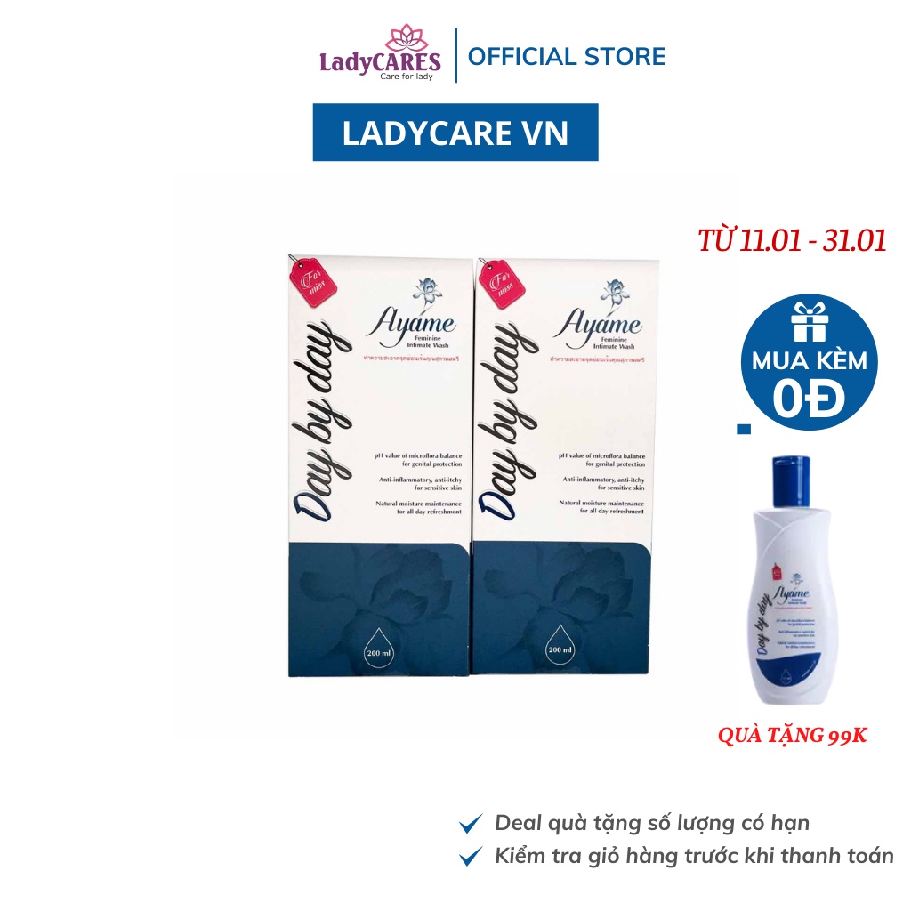 Dung dịch vệ sinh Ladycare Ayame Day by Day 200ml (không có vỏ hộp date 06/2022)