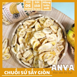 Chuối sấy khô giòn không đường đặc sản hoa quả sấy Đà Lạt.
