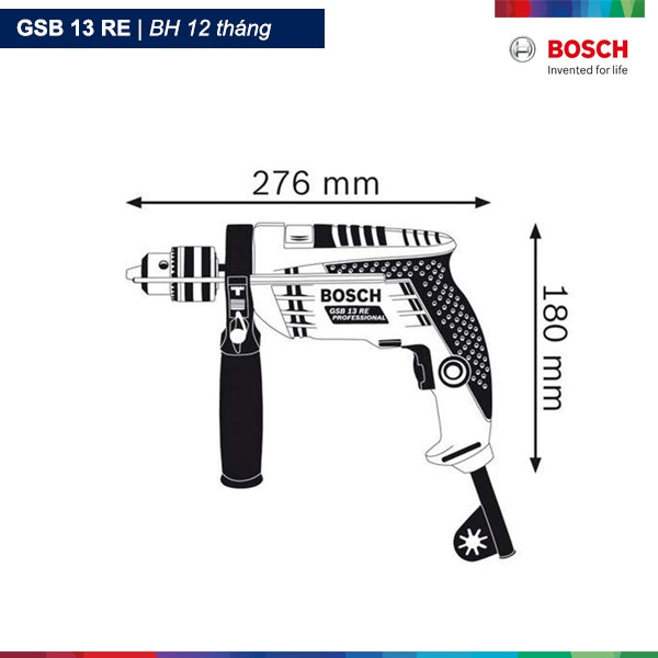 Máy khoan động lực Bosch GSB 13 RE Professional 650W