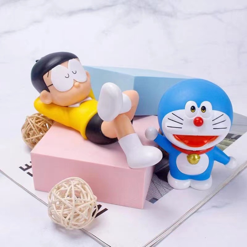 – Tượng Nobita và Doraemon - Trang trí bánh sinh nhật bánh kem
