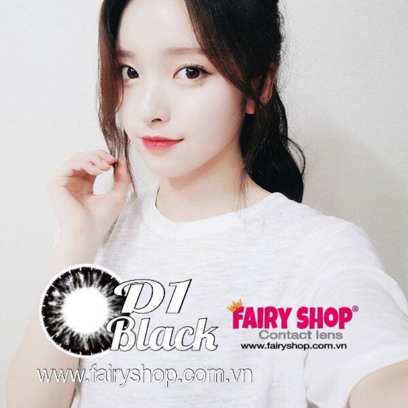 Áp tròng LATTE Black AMPA BLACK- Kính Áp Tròng FAIRY SHOP CONTACT LENS độ cận 0 đến 6