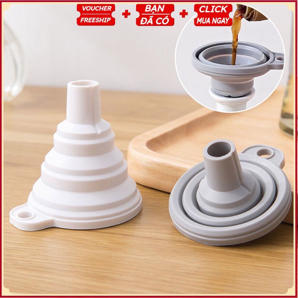 Phễu Silicon Gấp Gọn Tiện Lợi - Rót Nước - Rót Chất Lỏng - Khô Ráo Sạch Sẽ
