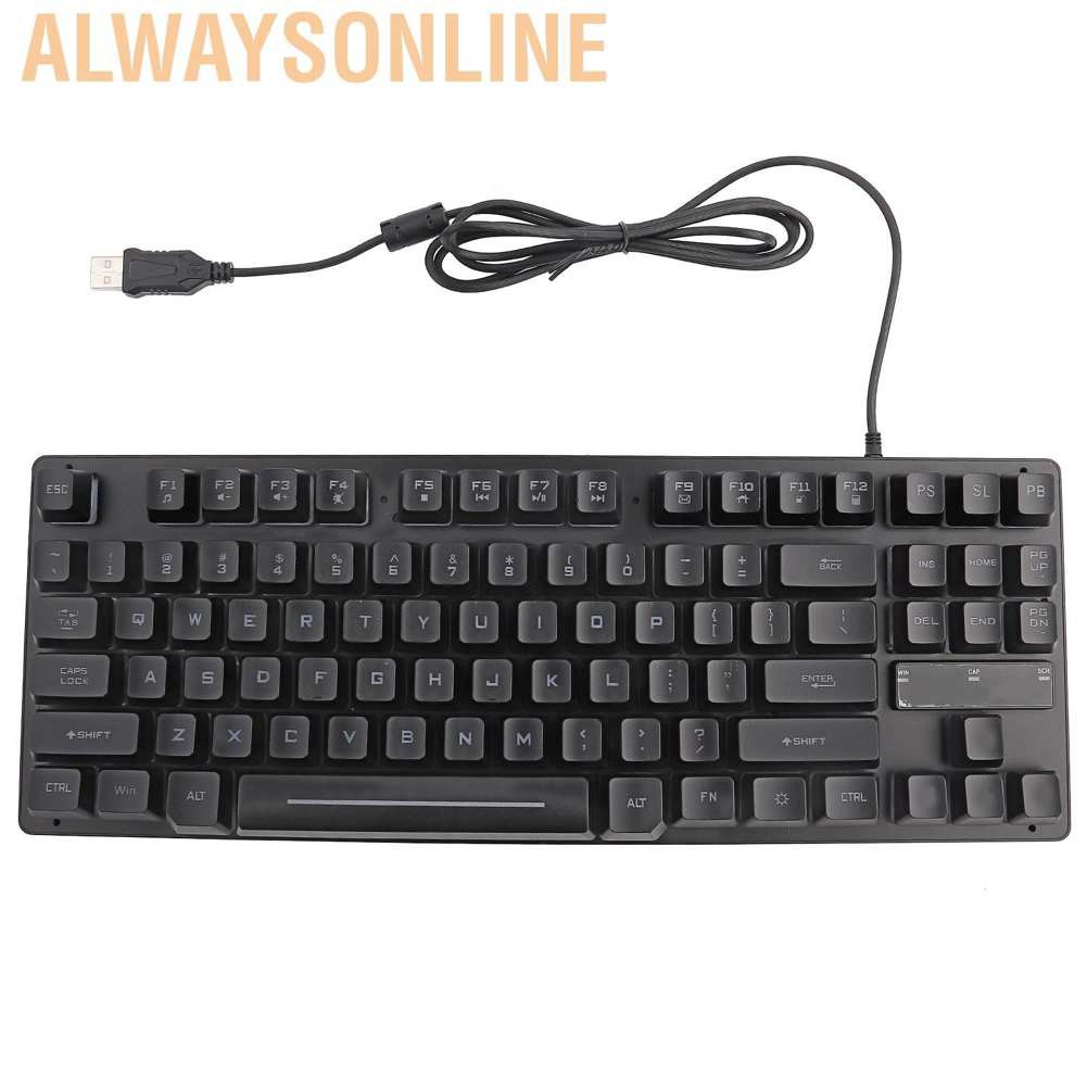 Bàn Phím Cơ Gaming Alwaysonline K16 87 Phím Có Đèn Nền Nhiều Màu