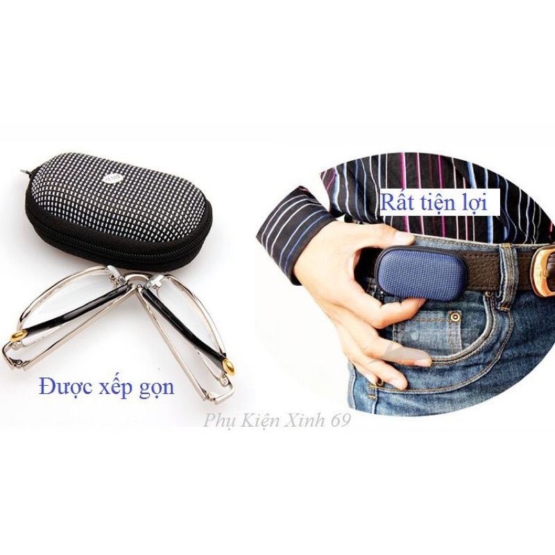 HCM mắt Kính lão xếp gấp nhỏ gọn Kính lão sẵn chuẩn độ gọng kính gấp nhập khẩu chắc chắn bền đẹp