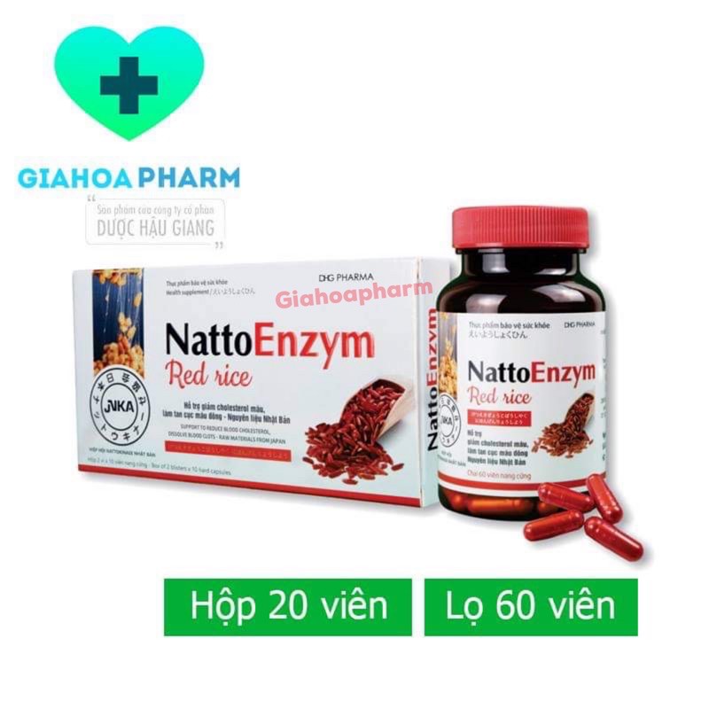 NattoEnzym Red rice (Gạo đỏ) - Hỗ trợ giảm cholesterol và làm tan cục máu đông, Nguyên liệu Nhật Bản