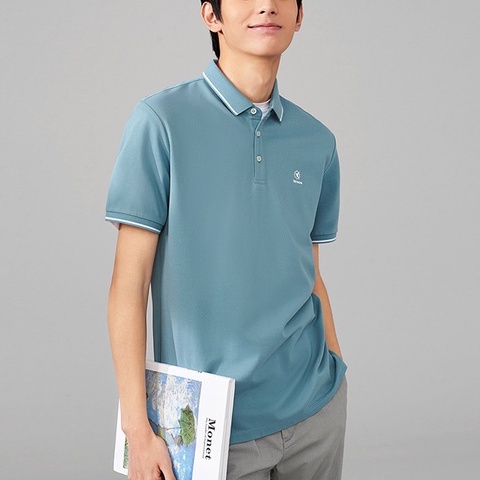 HLA - Áo Thun Polo Nam Design Pattern Polo Shirt