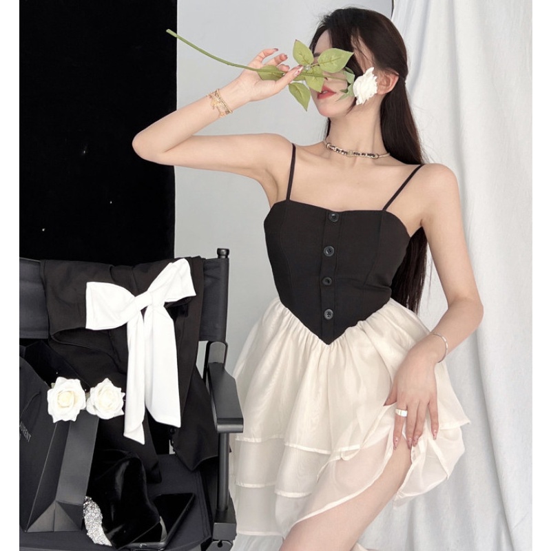 Set Đầm Ngắn Đính Nơ Thời Trang Mùa Hè Quyến Rũ Dễ Phối Đồ