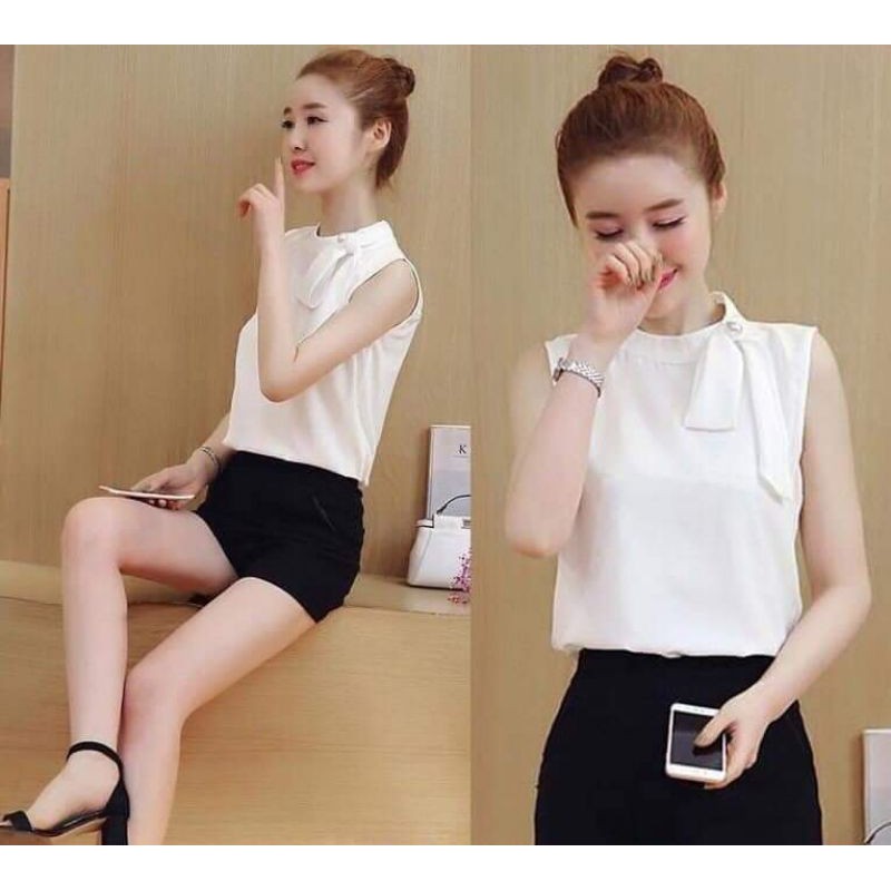 ÁO TƠ GÂN CỔ NẸP NƠ