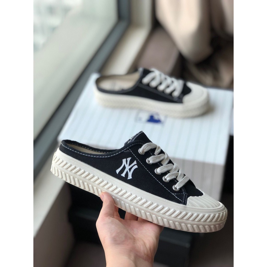 Giày nữ đạp gót NY, Sục thể thao nữ hàng đẹp đế độn 5cm siêu êm Full BOX BILL