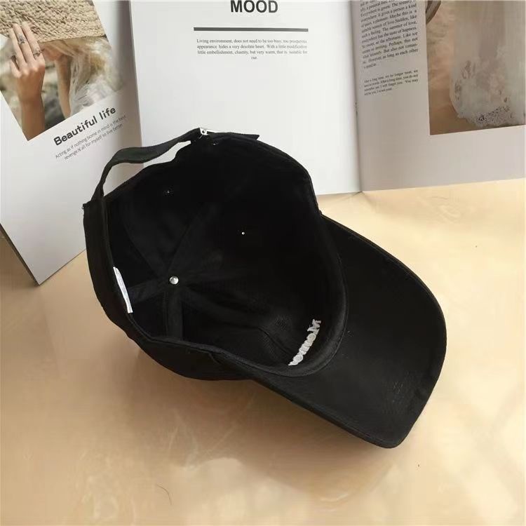 Mũ lưỡi trai memorie Cotton Mềm Thoáng Khí Thêu Chữ Phong Cách Hàn Quốc Cho Nam Và Nữ nón lưỡi trai