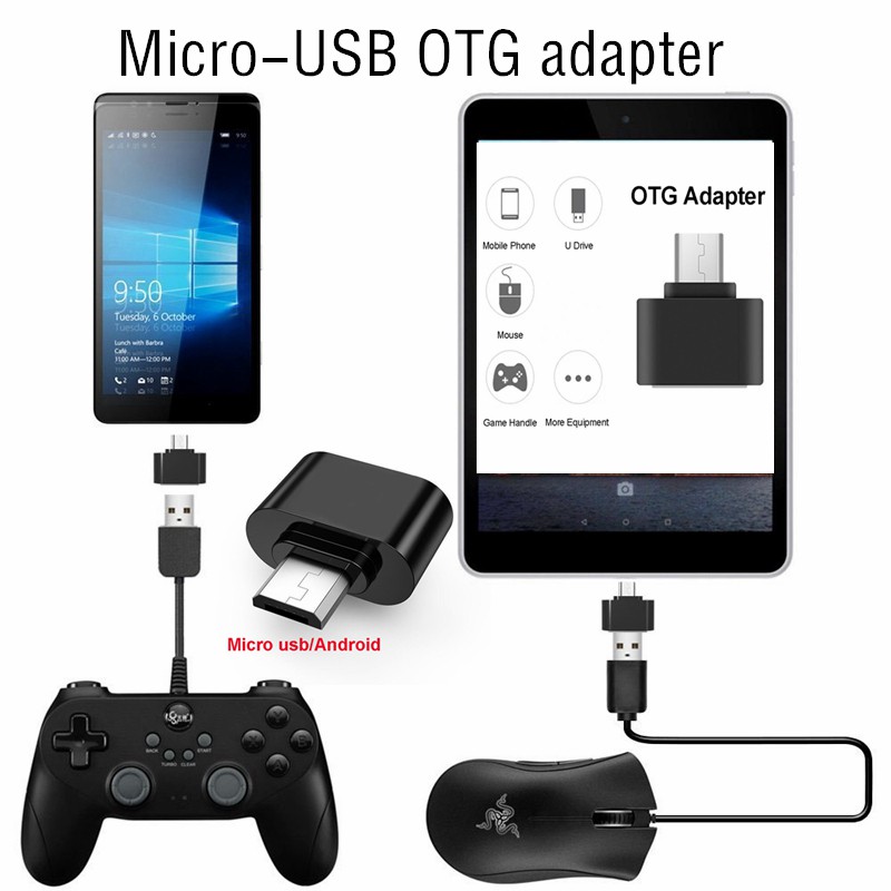 Đầu Chuyển Đổi Micro USB Sang USB 2.0 OTG Cho Điện Thoại Di Động / Máy Tính Bảng Android