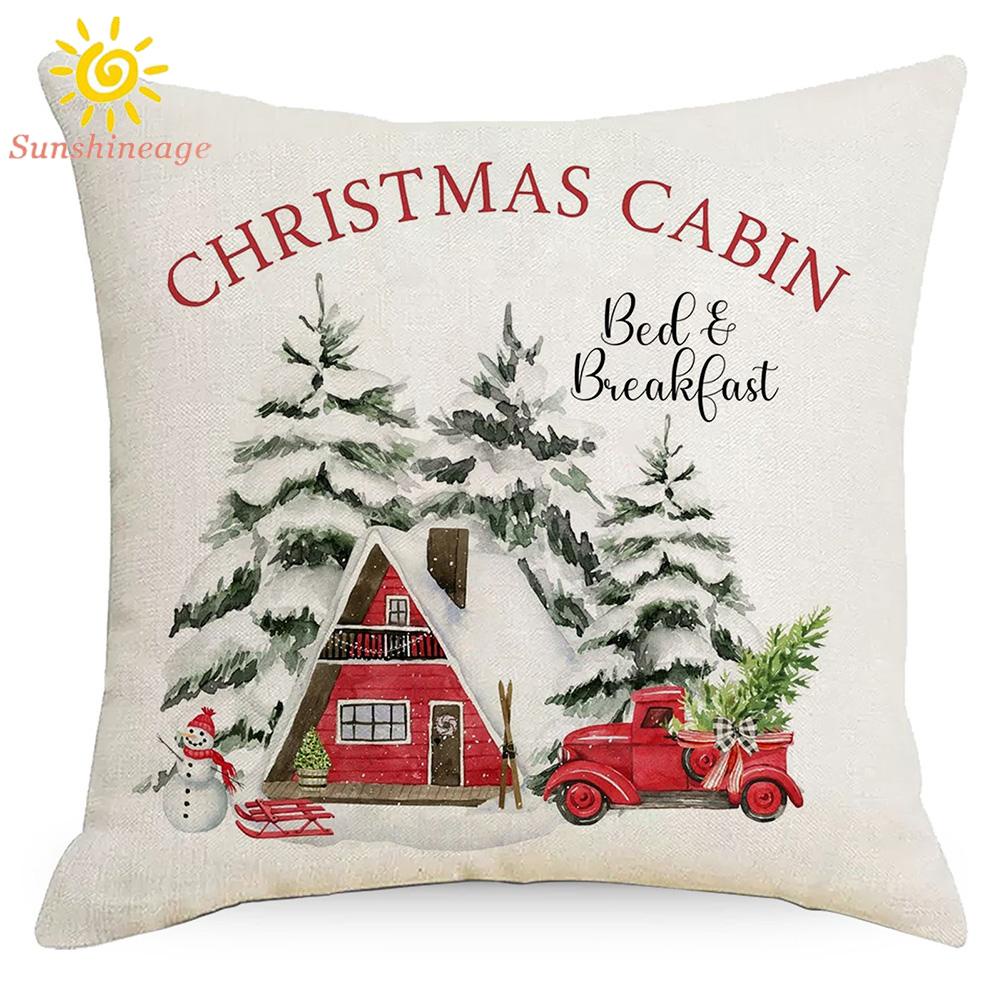 18&quot; 45cm Christmas Xmas Cushion Cover Pillow Case Sofa Home Décor Santa Claus