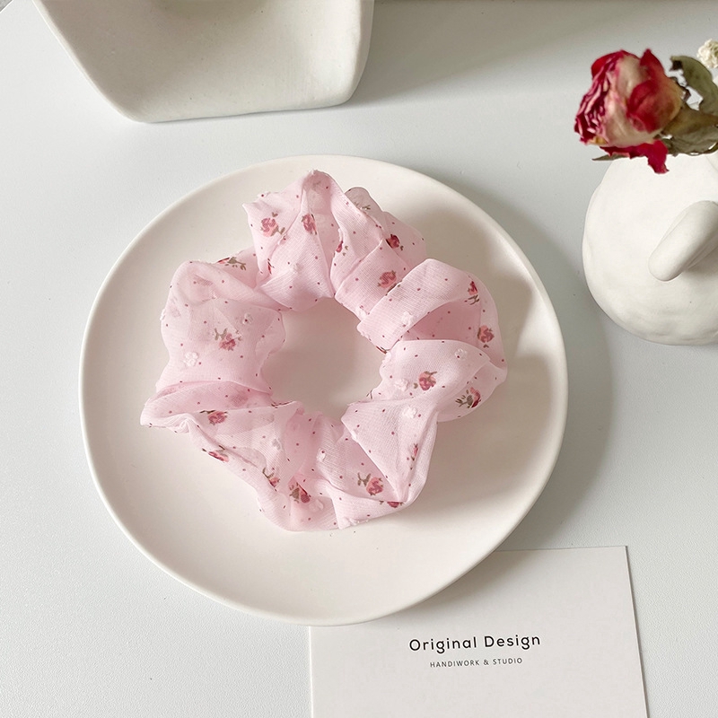 [Mã FASHIONCB232 hoàn tối đa 15K xu đơn 50K] Dây Buộc Tóc Cao Su In Họa Tiết Hoa Đơn Giản Phong Cách Hàn Quốc | BigBuy360 - bigbuy360.vn
