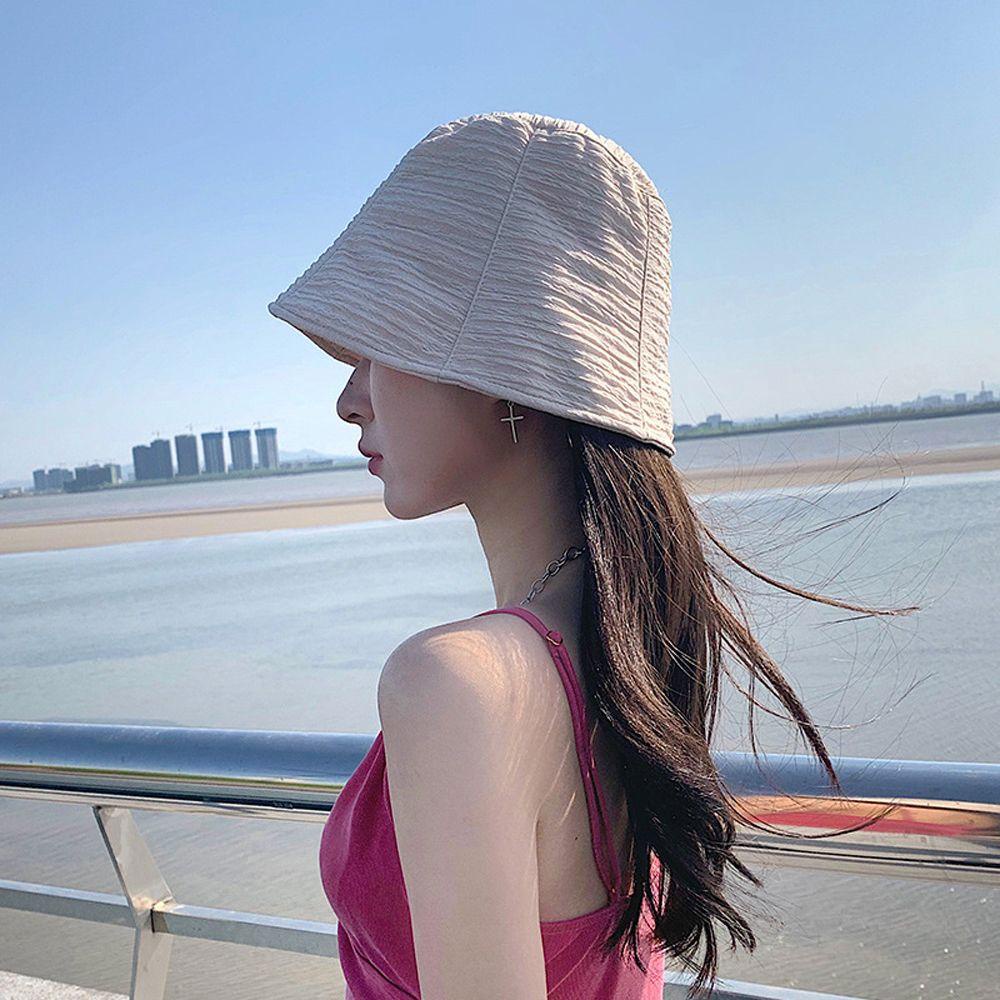 Mũ Xô Chống Nắng Màu Trơn Đơn Giản Phong Cách Nhật Hàn Cổ Điển