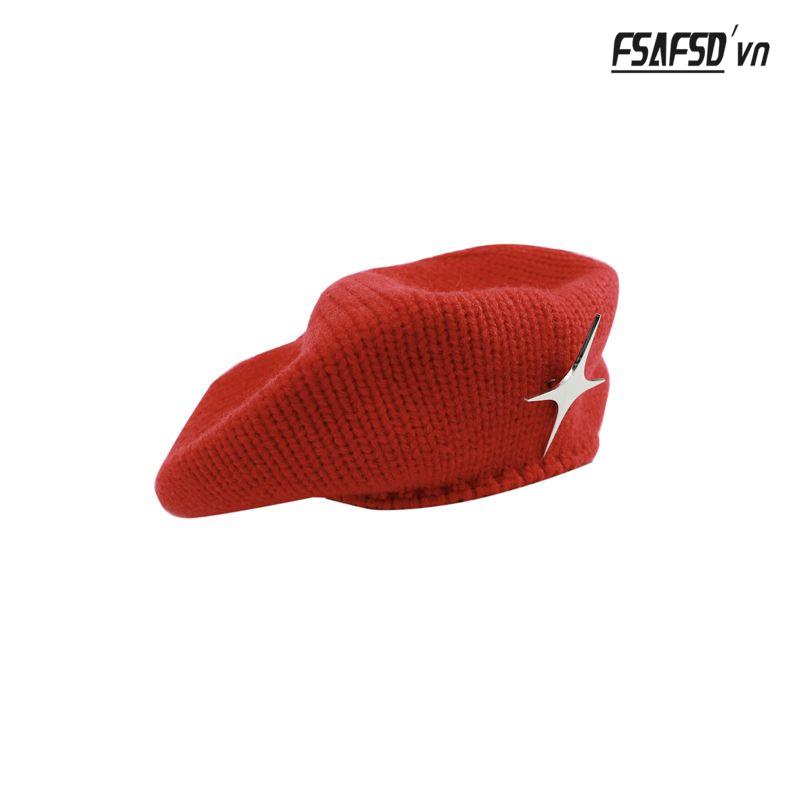 Mũ Beret Dệt Kim Hình Thánh Giá Cho Nam Và Nữ
