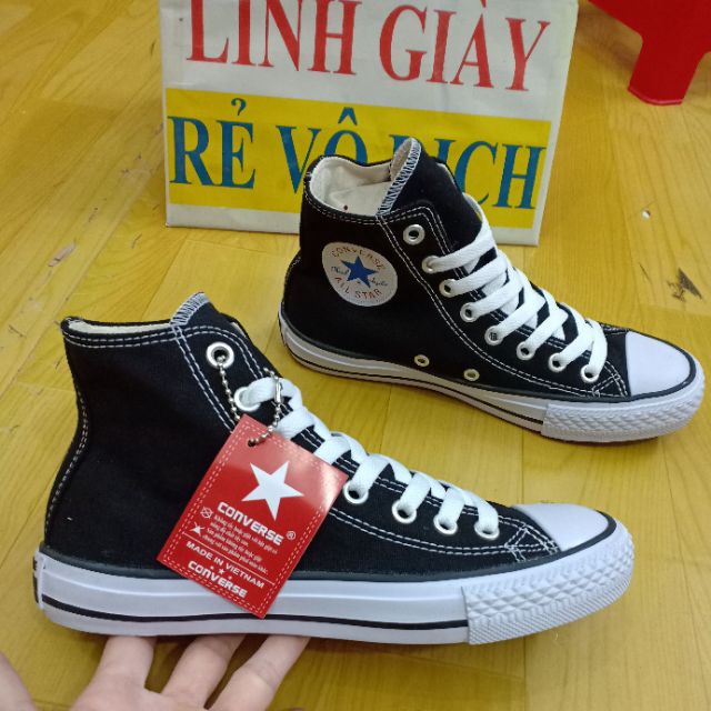 Giày Conver Đen cao cổ