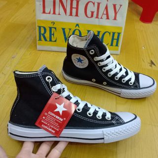 Giày Conver Đen cao cổ