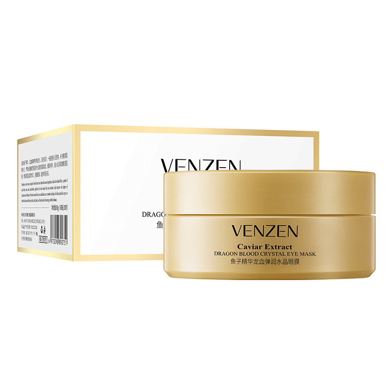 Hộp 60 mặt nạ mắt Venzen pha lê vàng và trứng cá muối giảm nếp nhăn quầng thâm dưỡng ẩm hiệu quả | BigBuy360 - bigbuy360.vn