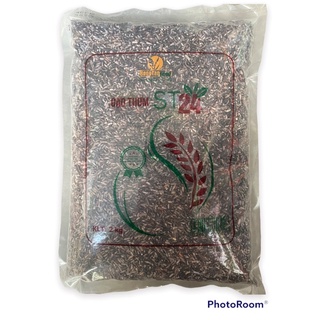 Gạo thơm tím sen - túi 2kg hút chân không