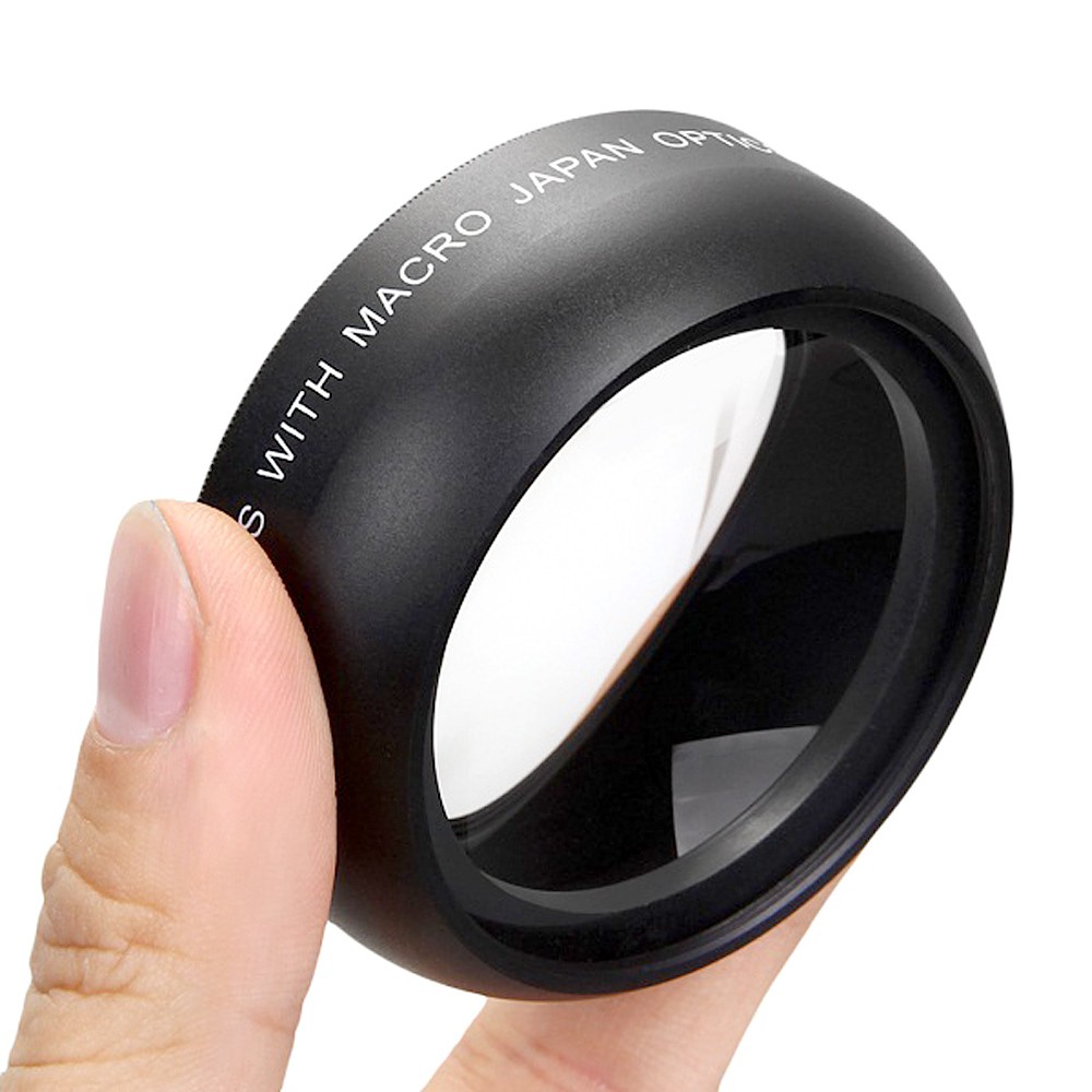 Ống kính góc rộng 58mm 0.45X HD kèm lens Macro cho Canon Nikon Sony Pentax 58mm