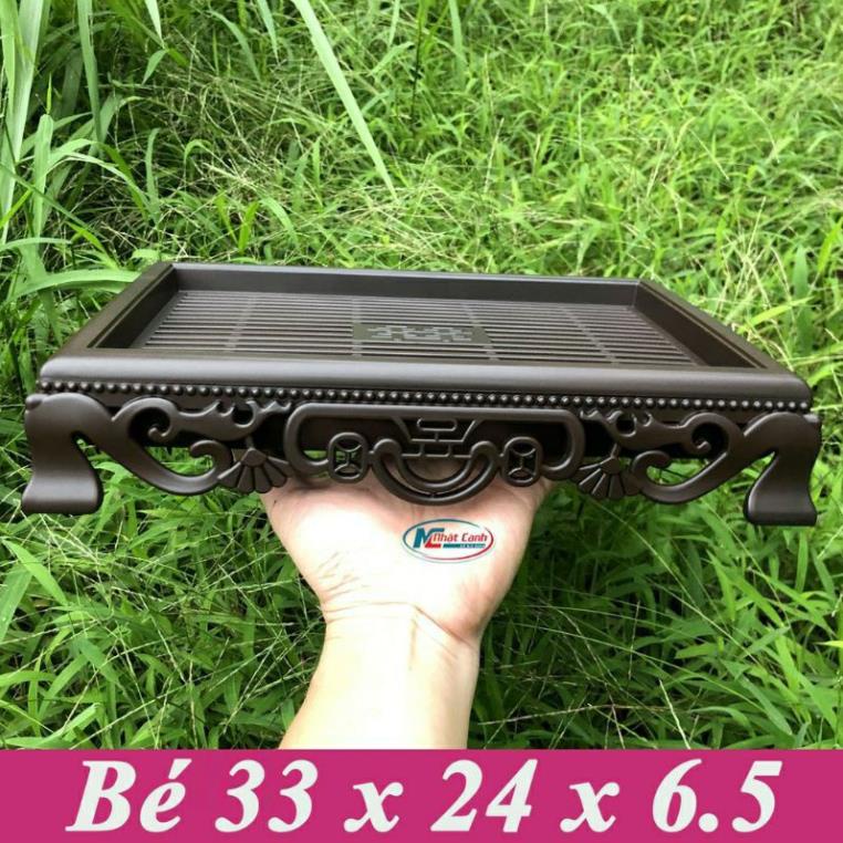 kHAY TRÀ NHỰA GIẢ GỖ ÚP CHÉN UỐNG TRÀ