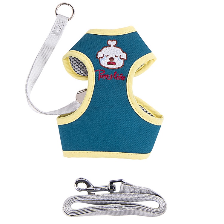 dây dắt yếm body thêu Puppy Life cho chó mèo