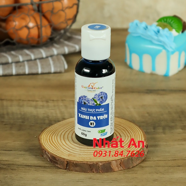 Màu nước thực phẩm Xanh da trời Unicorn 60gr