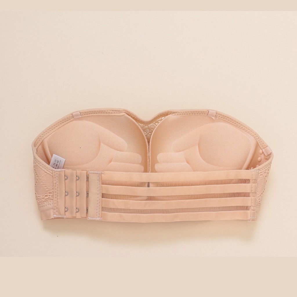 Áo lót nữ nâng ngực vải ren sexy đệm vừa thông hơi quả ngang dây rút | BigBuy360 - bigbuy360.vn