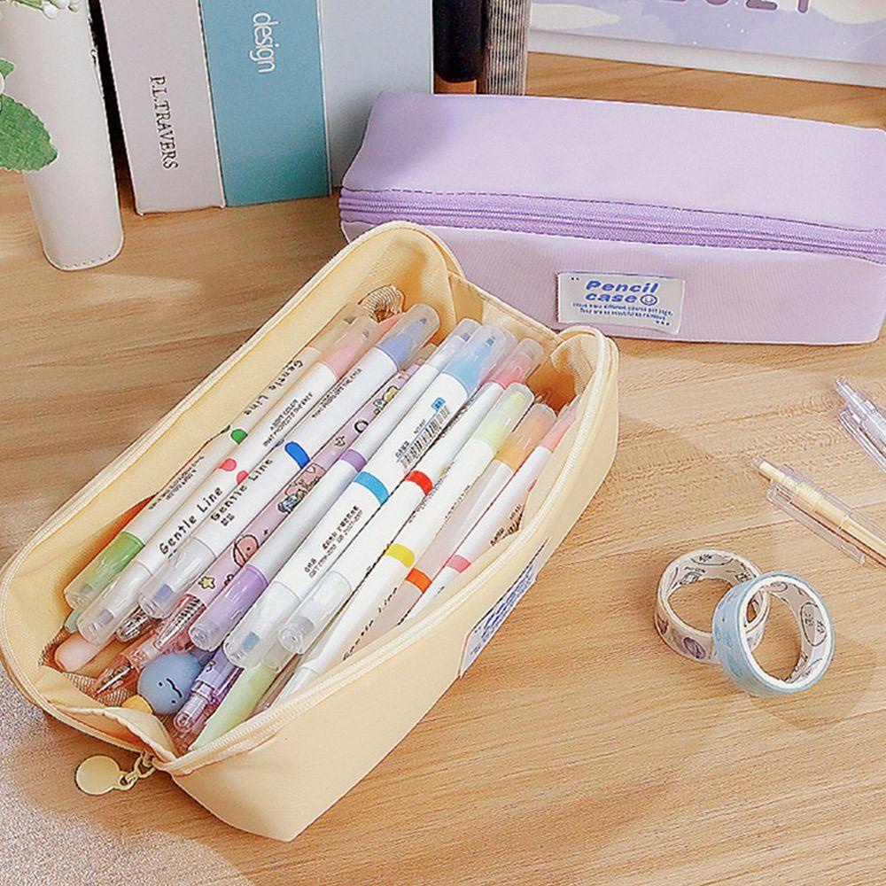 UUMIR Túi Đựng Bút Bằng Vải Canvas Sức Chứa Lớn Tiện Dụng