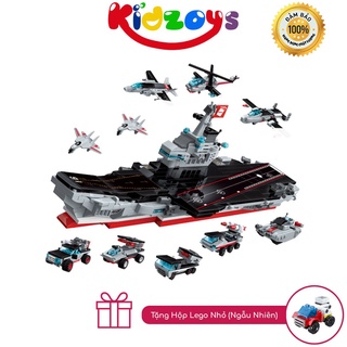 Bộ Đồ Chơi Lắp Ráp Lego Bé Trai - Tàu Sân Bay - Nhựa ABS An Toàn - Tặng Hộp Lego Nhỏ (Ngẫu Nhiên)