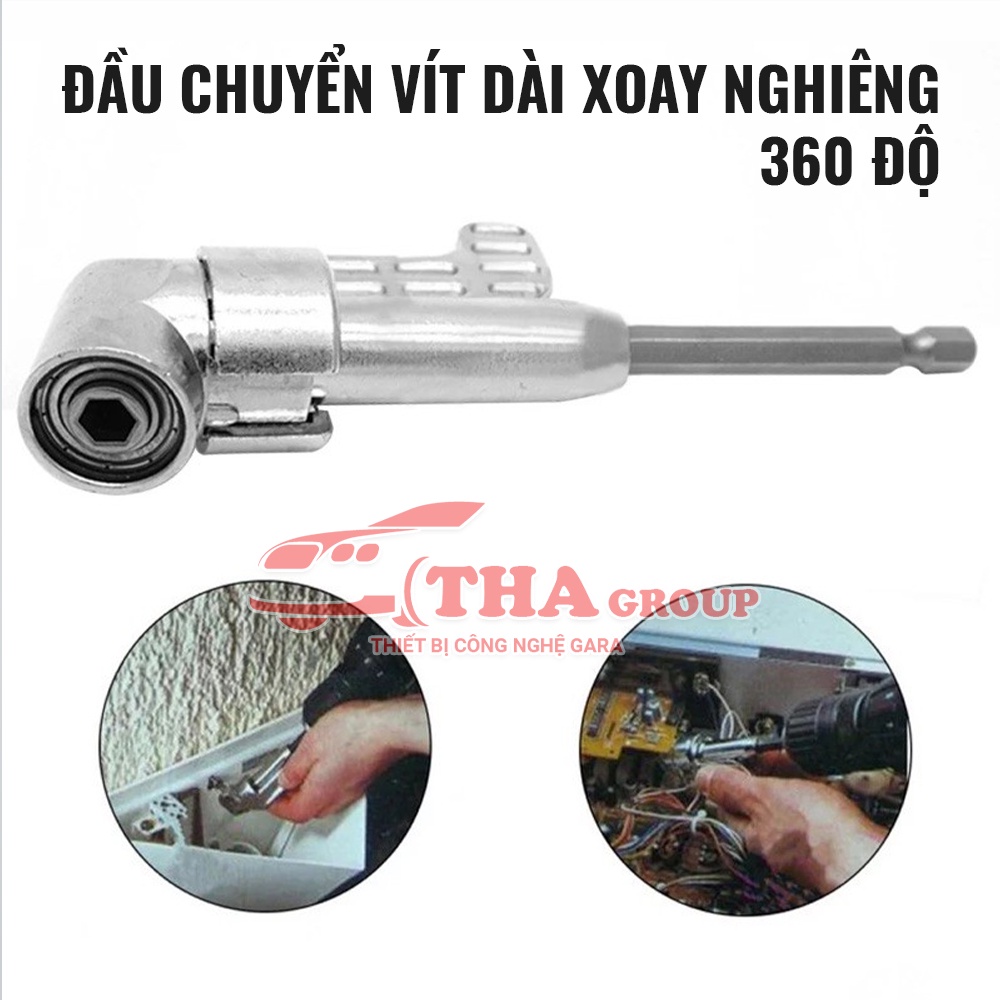 Đầu chuyển vít dài xoay nghiêng 360 Độ