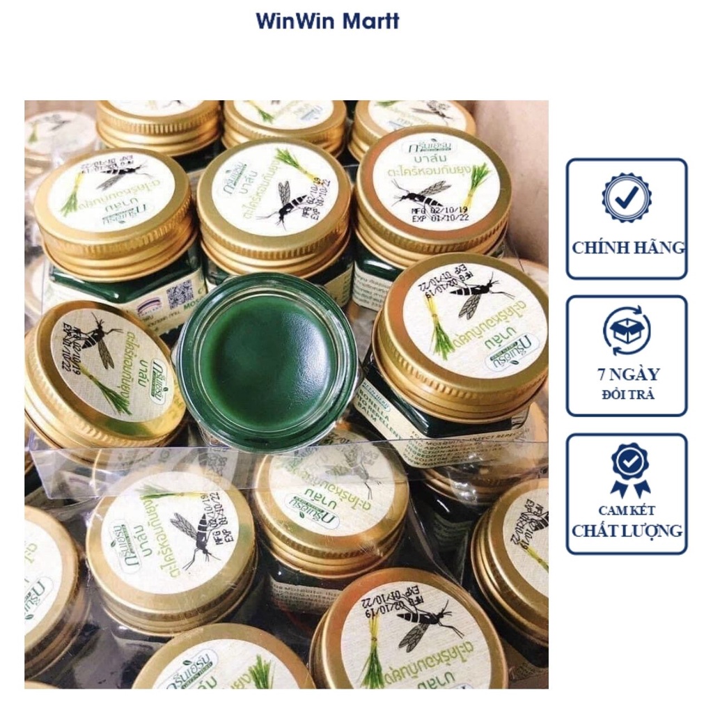 Cao Sả Bôi Muỗi Thái Lan - Hương Thơm Dễ Chịu - Tốt Cho Da