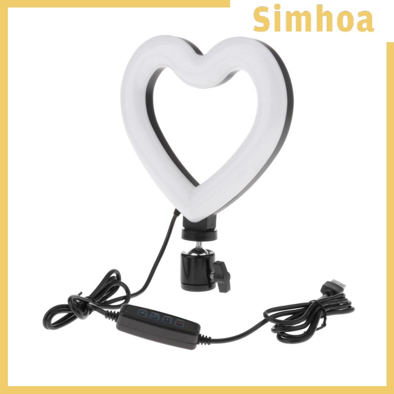 Vòng Đèn LED Hình Trái Tim 6 inch Hỗ Trợ Trang Điểm / Live Stream