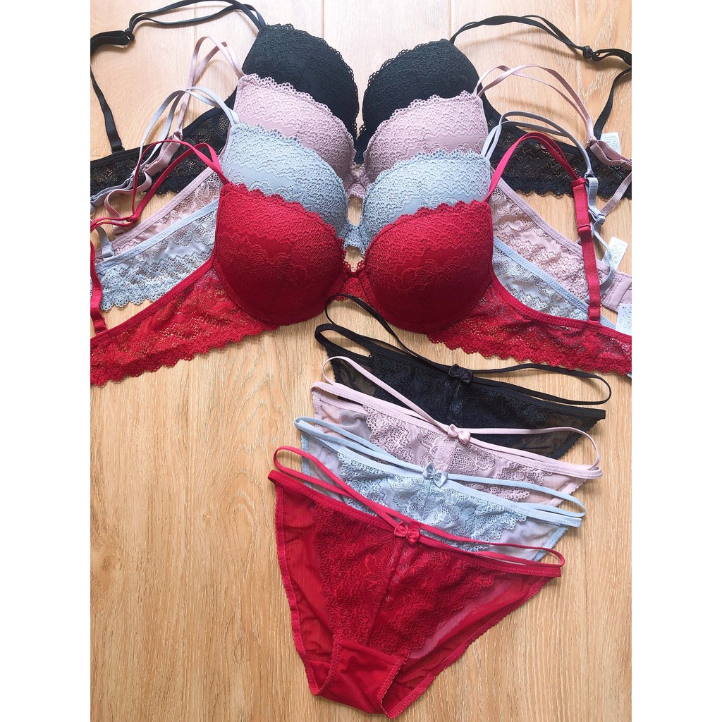 Bộ đồ lót ren cao cấp ,set đồ chip Vic ren quần dây có gọng đệm nâng ngực C199 | BigBuy360 - bigbuy360.vn