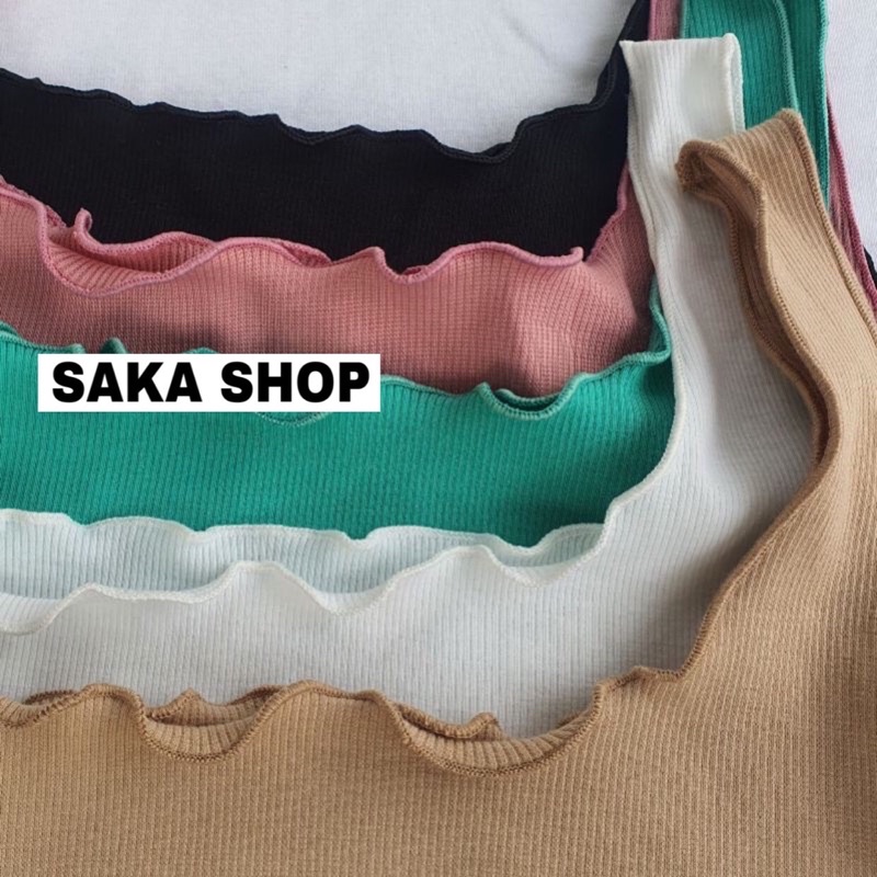 Áo croptop nữ 2 dây cuốn biên nẹp viền chỉ nhiều màu dễ thương