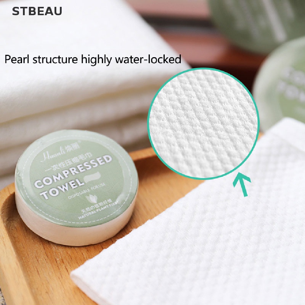 Khăn mặt dạng nén vải sợi nhỏ không dệt cotton tiện lợi dành cho mang theo đi du lịch